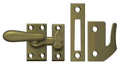 Medium Solid Brass Casement Window or Cabinet Latch
