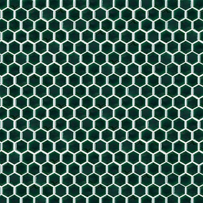 Metro Ion 1" Hex Emerald 10-1/4" x 11-7/8" Porcelain Mosaic Floor & Wall Tile - 10 Tiles Per Case - 8.6 Sq. Ft.