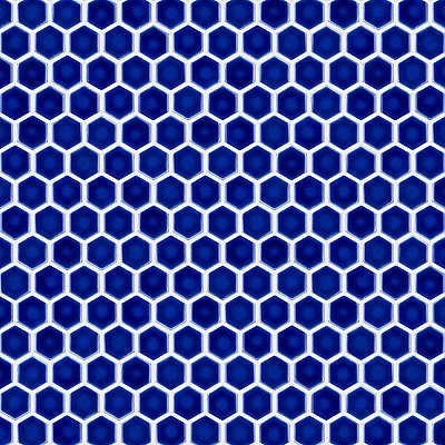Metro Ion 1" Hex Sapphire 10-1/4" x 11-7/8" Porcelain Mosaic Floor & Wall Tile