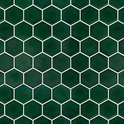 Metro Ion 2" Hex Emerald 11-1/8" x 12-5/8" Porcelain Mosaic Floor & Wall Tile - 10 Tiles Per Case - 10.0 Sq. Ft.