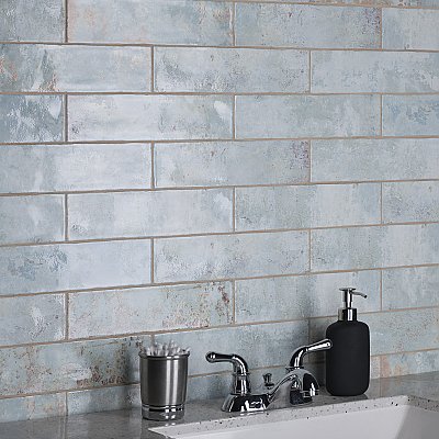 Biarritz Green 3" x 12" Ceramic Wall Subway Tile - Sold Per Case of 22 - 5.72 Sq. Ft.