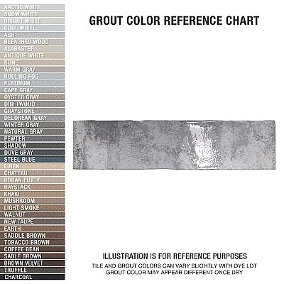 Biarritz Grey 3" x 12" Ceramic Wall Subway Tile - Sold Per Case of 22 - 5.72 Sq. Ft.