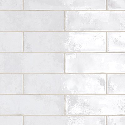 Biarritz White 3" x 12" Ceramic Wall Subway Tile - Sold Per Case of 22 - 5.72 Sq. Ft.