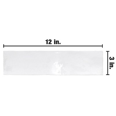 Biarritz White 3" x 12" Ceramic Wall Subway Tile - Sold Per Case of 22 - 5.72 Sq. Ft.