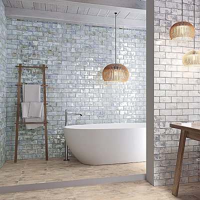 Biarritz Blue 3"x6" Ceramic Wall Subway Tile - Sold Per Case of 44 - 5.72 Square Feet
