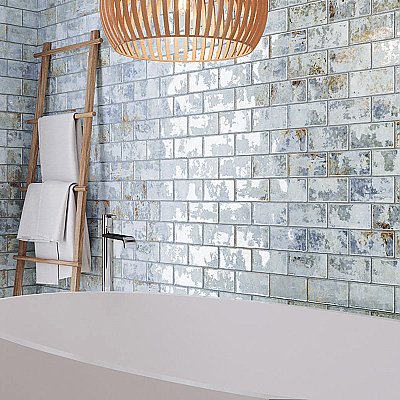 Biarritz Blue 3"x6" Ceramic Wall Subway Tile - Sold Per Case of 44 - 5.72 Square Feet
