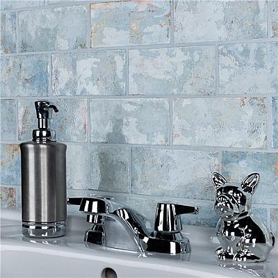 Biarritz Blue 3"x6" Ceramic Wall Subway Tile - Sold Per Case of 44 - 5.72 Square Feet