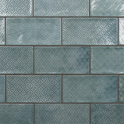 Camden Decor Emerald Green 4" x 8" Ceramic Subway Wall Tile - Sold Per Case of 50 - 11.90 Square Feet