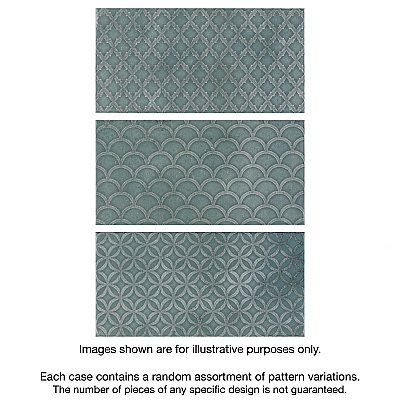 Camden Decor Emerald Green 4" x 8" Ceramic Subway Wall Tile - Sold Per Case of 50 - 11.90 Square Feet