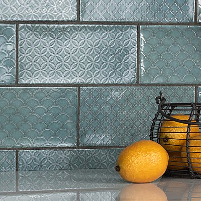 Camden Decor Emerald Green 4" x 8" Ceramic Subway Wall Tile - Sold Per Case of 50 - 11.90 Square Feet