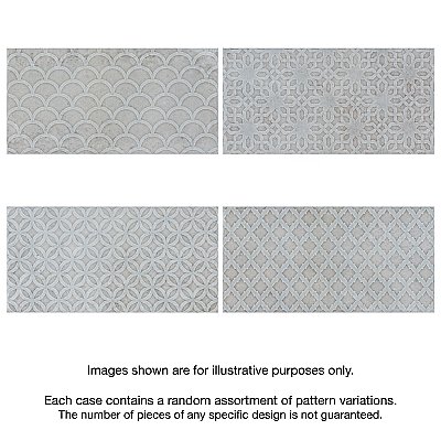 Camden Decor Light Grey 4" x 8" Ceramic Subway Wall Tile - Sold Per Case of 50 - 11.90 Square Feet