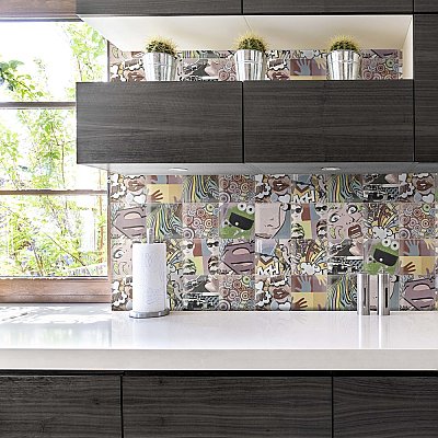 Bombato Decor York 5-7/8" x 5-7/8" Ceramic Wall Tile - 22 Tiles Per Case - 5.5 Sq. Ft.