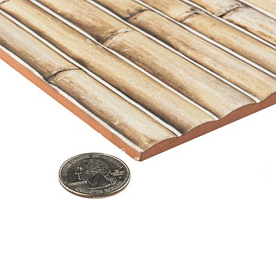 Bamboo Haven Sandy White 5-7/8" x 11-7/8" Ceramic Wall Tile - 20 Tiles Per Case - 9.8 Sq. Ft.