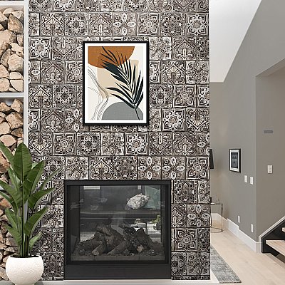 Mandala Decor Mix Mystikos 7-7/8" x 7-7/8" Ceramic Wall Tile - 25 Tiles Per Case - 11.0 Square Feet