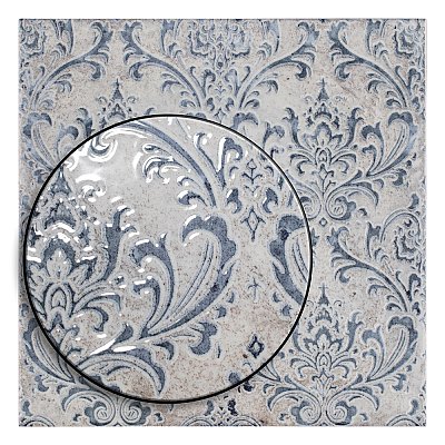 Milano Decor Daman Azul 7-7/8" x 7-7/8" Ceramic Wall Tile - 25 Tiles Per Case - 11.0 Sq. Ft.