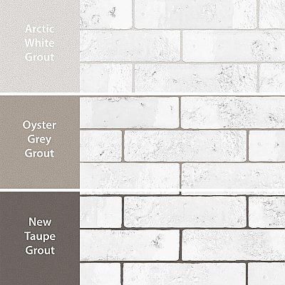 Arches Brick White 2-1/2" x 9-7/8" Ceramic Wall Tile - 32 Tiles Per Case - 5.76 Square Feet