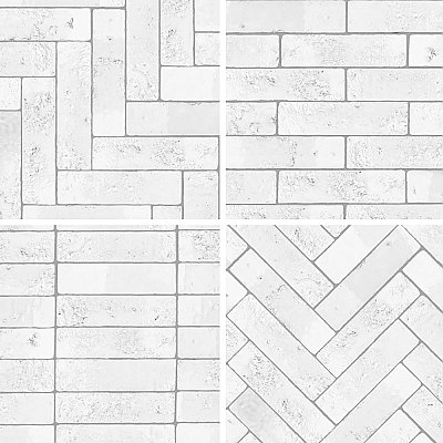 Arches Brick White 2-1/2" x 9-7/8" Ceramic Wall Tile - 32 Tiles Per Case - 5.76 Square Feet