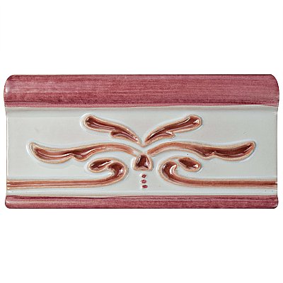 Novecento Cenefa Evoli Burdeos 2-5/8" x 5-1/8" Ceramic Trim or Liner Tile - Sold Per Tile