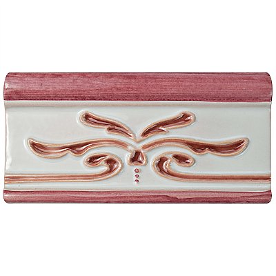 Novecento Cenefa Evoli Burdeos 2-5/8" x 5-1/8" Ceramic Trim or Liner Tile - Sold Per Tile