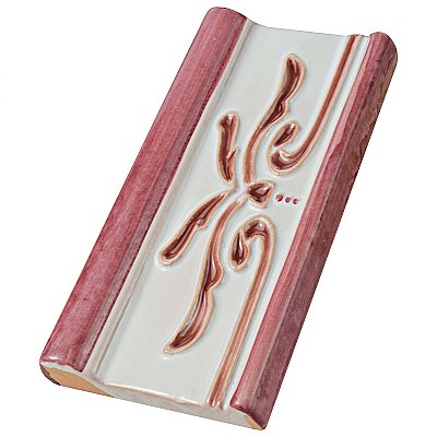 Novecento Cenefa Evoli Burdeos 2-5/8" x 5-1/8" Ceramic Trim or Liner Tile - Sold Per Tile