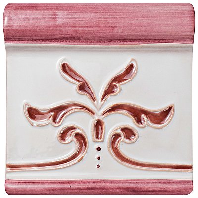 Novecento Friso Evoli Burdeos 5-1/8" x 5-1/8" Ceramic Trim or Liner Tile - Sold Per Tile