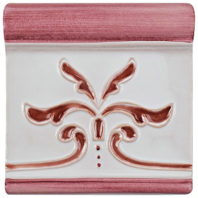 Novecento Friso Evoli Burdeos 5-1/8" x 5-1/8" Ceramic Trim or Liner Tile - Sold Per Tile