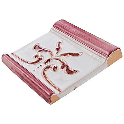Novecento Friso Evoli Burdeos 5-1/8" x 5-1/8" Ceramic Trim or Liner Tile - Sold Per Tile