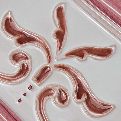 Novecento Friso Evoli Burdeos 5-1/8" x 5-1/8" Ceramic Trim or Liner Tile - Sold Per Tile
