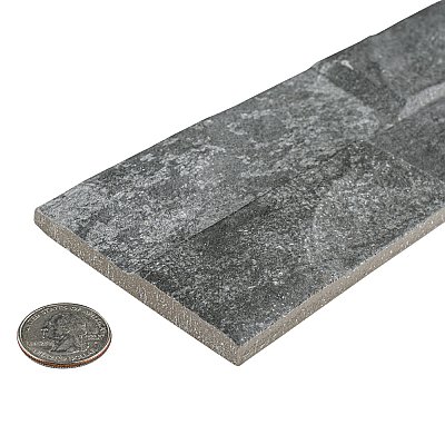 Ordino Black 3-1/4" x 17-1/2" Porcelain Wall Subway Tile - 24 Tiles Per Case - 9.6 Sq. Ft.