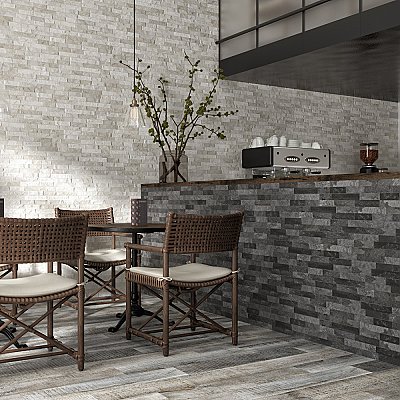Ordino Black 3-1/4" x 17-1/2" Porcelain Wall Subway Tile - 24 Tiles Per Case - 9.6 Sq. Ft.