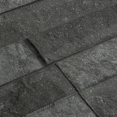 Ordino Black 3-1/4" x 17-1/2" Porcelain Wall Subway Tile - 24 Tiles Per Case - 9.6 Sq. Ft.