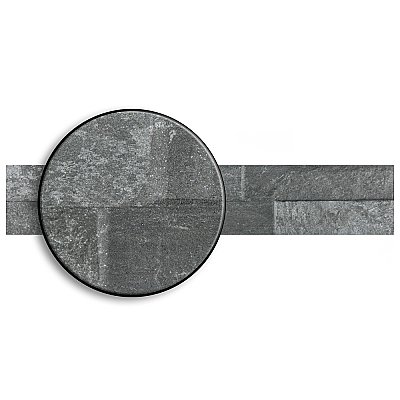 Ordino Black 3-1/4" x 17-1/2" Porcelain Wall Subway Tile - 24 Tiles Per Case - 9.6 Sq. Ft.