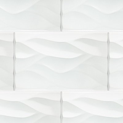 More Natur Glossy White 9-7/8" x 15-3/4" Ceramic Wall Tile - 10.90 Sq. Ft. Per Case - 10 Tile Per Case