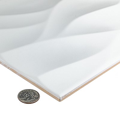 More Natur Matte White 9-7/8" x 15-3/4" Ceramic Wall Tile - 10.90 Sq. Ft. Per Case - 10 Tile Per Case