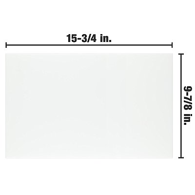 More Matte White 9-7/8" x 15-3/4" Ceramic Wall Tile - 10.90 Sq. Ft. Per Case - 10 Tile Per Case