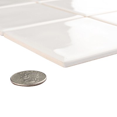 Twist Square Soft Cream 11-3/4" x 11-3/4" Ceramic Mosaic Tile - 10 Tiles Per Case - 9.8 Sq. Ft.