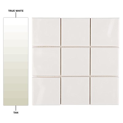 Twist Square Soft Cream 11-3/4" x 11-3/4" Ceramic Mosaic Tile - 10 Tiles Per Case - 9.8 Sq. Ft.