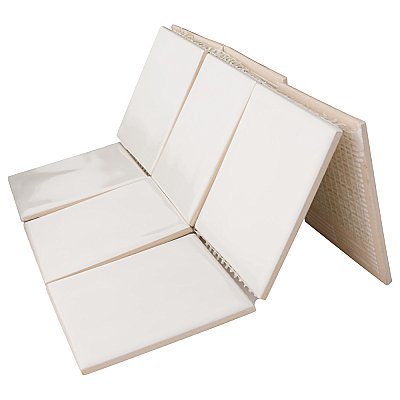 Twist Square Soft Cream 11-3/4" x 11-3/4" Ceramic Mosaic Tile - 10 Tiles Per Case - 9.8 Sq. Ft.