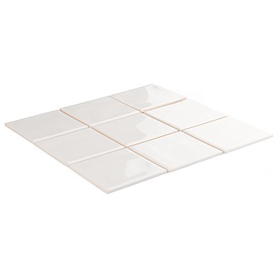Twist Square Soft Cream 11-3/4" x 11-3/4" Ceramic Mosaic Tile - 10 Tiles Per Case - 9.8 Sq. Ft.