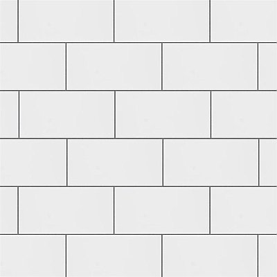 Projectos Glossy White 3-7/8"x 7-3/4" Ceramic Tile - Per Case of 50 Pieces - 11 Sq. Ft.