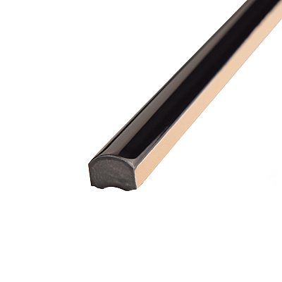Twist Black Olive 1/2" x 11-3/4" Cana Cigarro Ceramic Wall Trim Tile - Sold by the individual piece