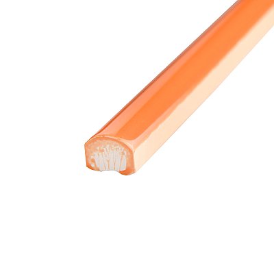 Twist Orange Sunset 1/2" x 11-3/4" Cana Cigarro Ceramic Wall Trim Tile - Sold by the individual piece