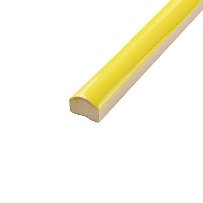 Twist Yellow Lemon 1/2" x 11-3/4" Cana Cigarro Ceramic Wall Trim Tile - Sold by the individual piece