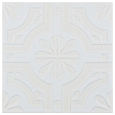 Triplex Real White 7-3/4" x 7-3/4" Ceramic Wall Tile - 25 Tiles Per Case - 10.5 Sq. Ft.