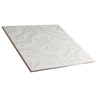 Triplex Real White 7-3/4" x 7-3/4" Ceramic Wall Tile - 25 Tiles Per Case - 10.5 Sq. Ft.