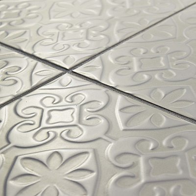 Triplex Valverde White 7-3/4" x 7-3/4" Ceramic Wall Tile - 25 Tiles Per Case - 10.5 Sq. Ft.