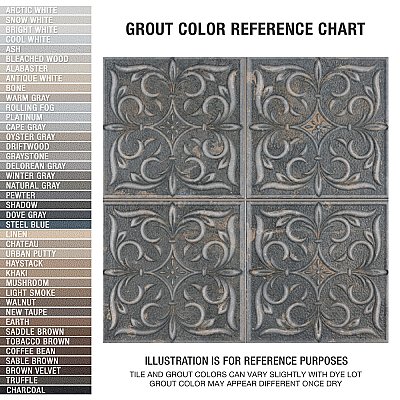 Antigua Lis Black 13" x 13" Porcelain Wall Tile - Sold Per Case of 9 - 10.62 Sq. Ft.