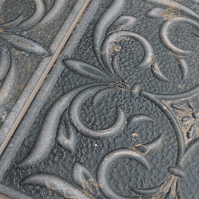 Antigua Lis Black 13" x 13" Porcelain Wall Tile - Sold Per Case of 9 - 10.62 Sq. Ft.