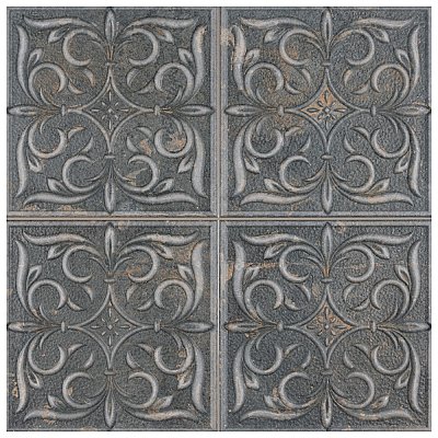 Antigua Lis Black 13" x 13" Porcelain Wall Tile - Sold Per Case of 9 - 10.62 Sq. Ft.