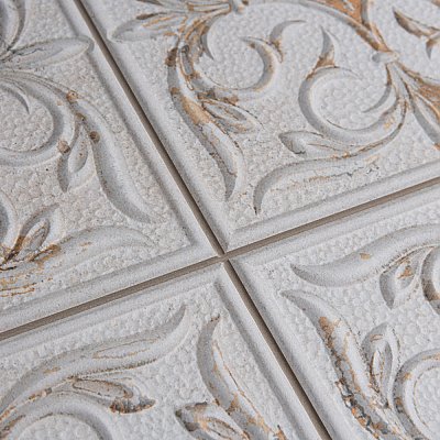 Antigua Lis White 13" x 13" Porcelain Wall Tile - Sold Per Case of 9 - 10.62 Sq. Ft.